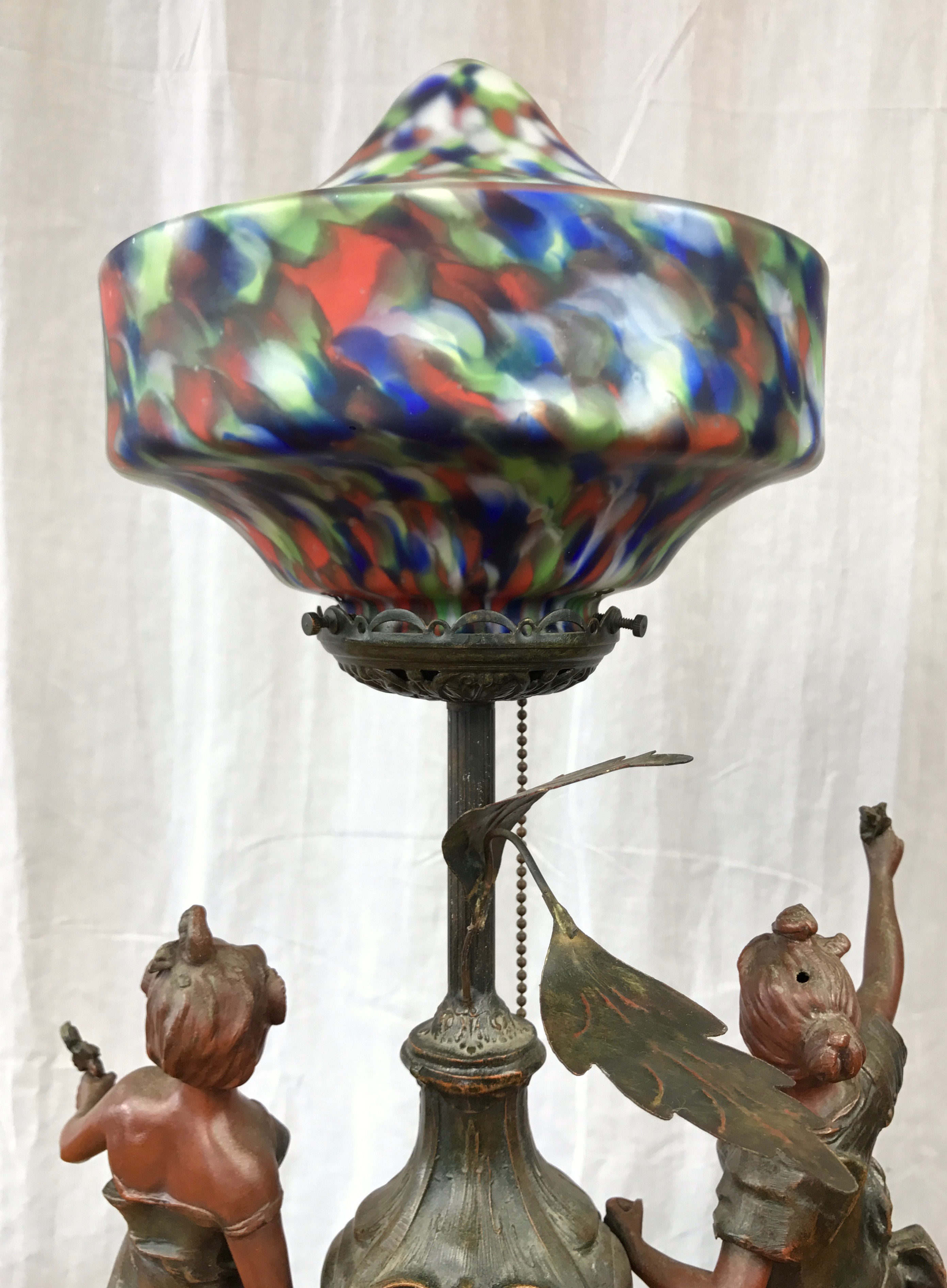 art nouveau french figural table lamp in the manner of l