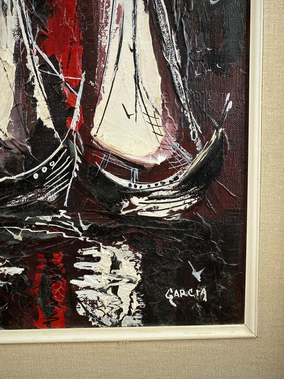 Danny Garcia Moored Sailboats 2239 Impressionist Mixed Media   9 IMG 8015 Master 