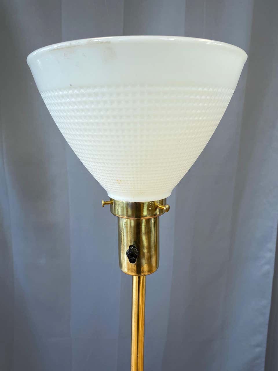 Laurel Lamp Paul McCobb Style Brass Tripod Base Floor Lamp, 1950s ...