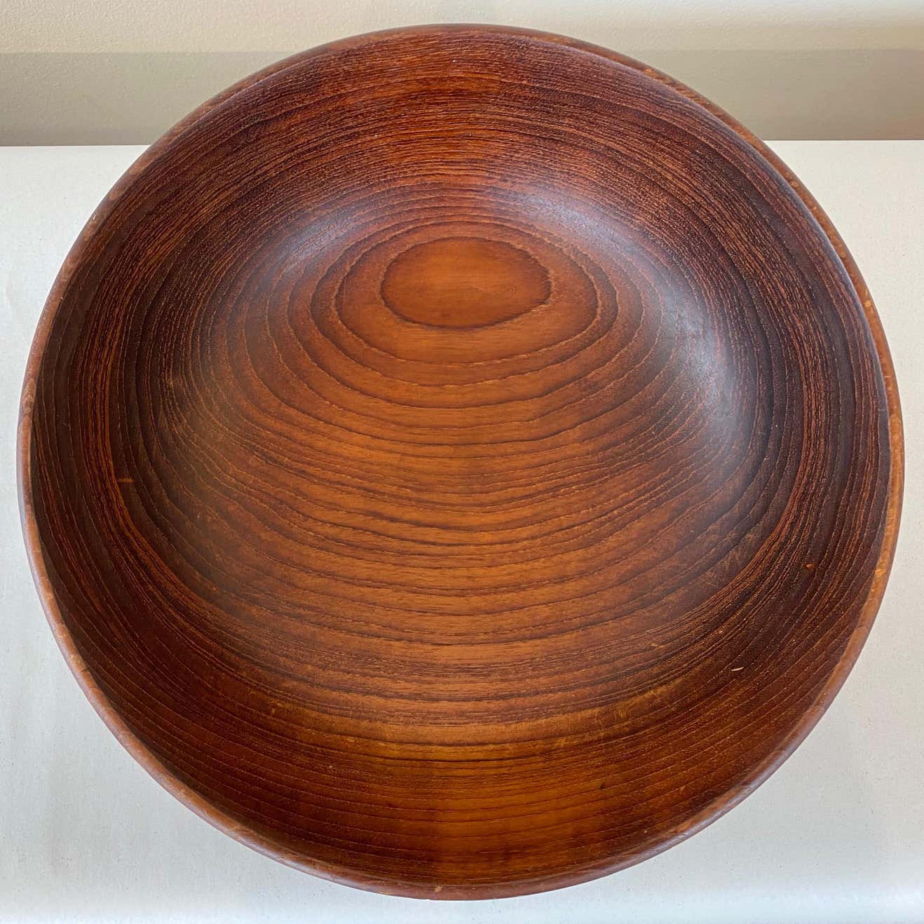 Bob Stocksdale Teak Turned Wood Bowl With Exceptional Grain Pattern ...