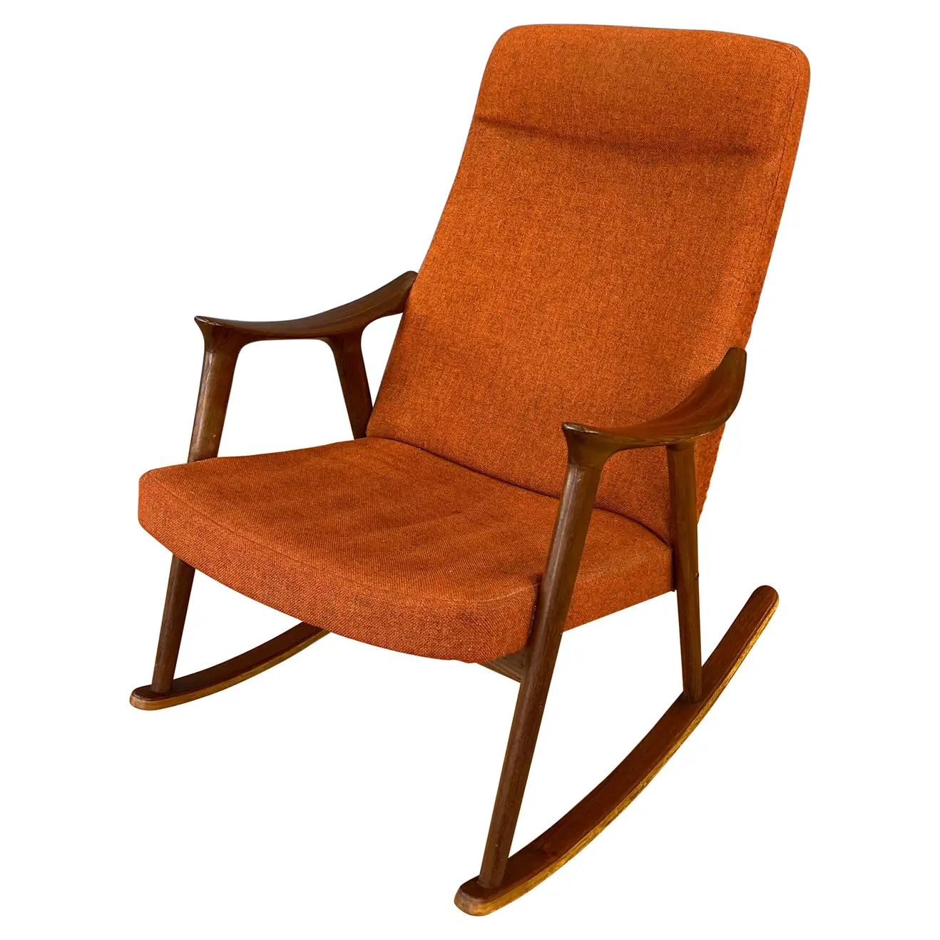 Sculptural Teak Rocking Chair by Igmar Relling for Westnofa Past